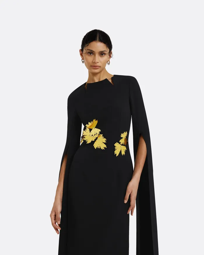 Dresses Women Talin Embroidered Black Long Dress Black Safiyaa