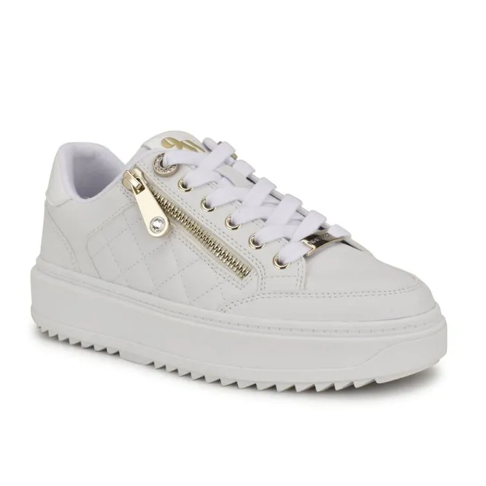 Dulah LaceUp Platform Sneakers White Women Nine West Sneakers Dulah LaceUp Platform Sneakers White Women Nine West Sneakers