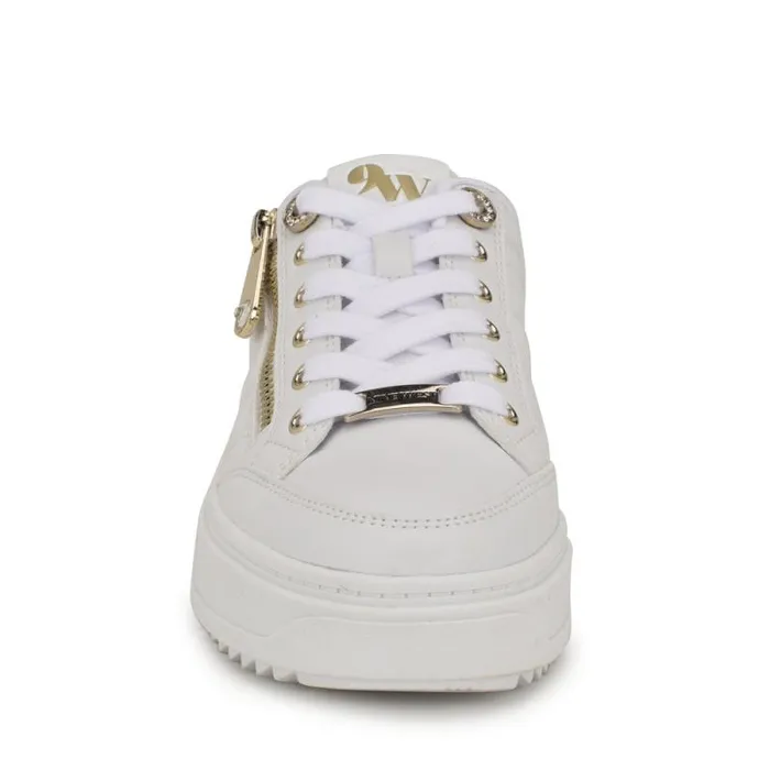 Dulah LaceUp Platform Sneakers White Women Nine West Sneakers Dulah LaceUp Platform Sneakers White Women Nine West Sneakers