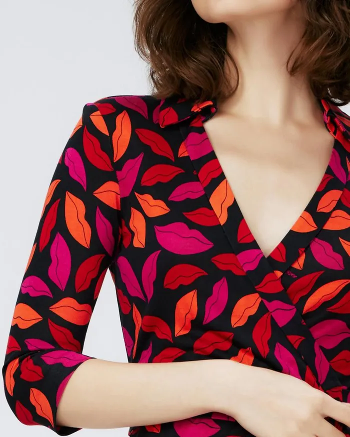 DVF Dresses Women Abigail Silk Jersey Midi Wrap Dress Midnight Kiss Multi DVF Dresses Women Abigail Silk Jersey Midi Wrap Dress Midnight Kiss Multi