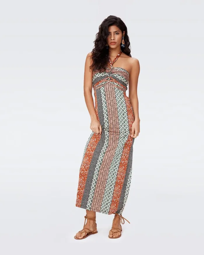 DVF Dresses Women Annabelle Dress Ibiza Stripe