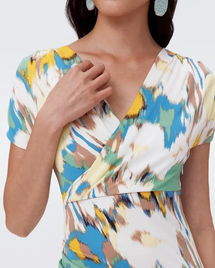 DVF Dresses Women Havana Dress Huge Day Dream Floral Blue