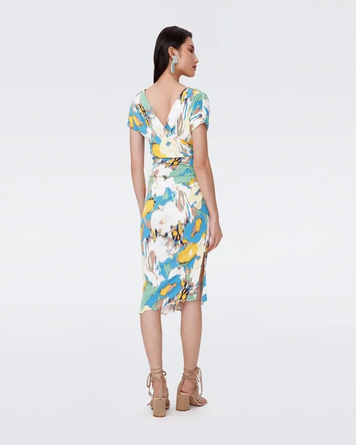 DVF Dresses Women Havana Dress Huge Day Dream Floral Blue