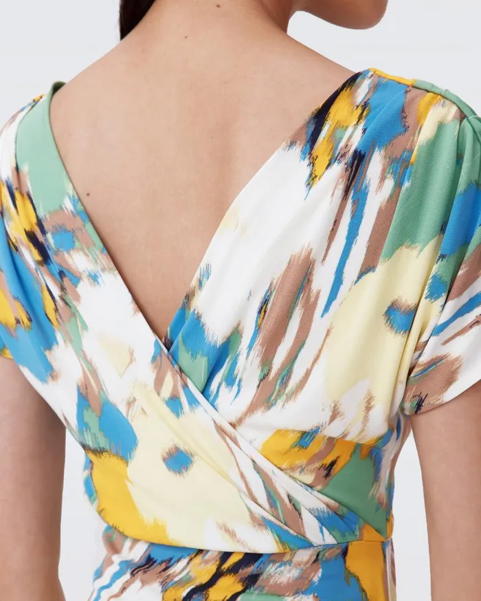 DVF Dresses Women Havana Dress Huge Day Dream Floral Blue