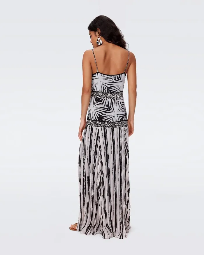 DVF Dresses Women Lissie Dress Huge Sea Holly Black And Torn Flag Black