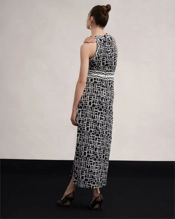 DVF Dresses Women Zeus Dress Logo Love Black And Chain