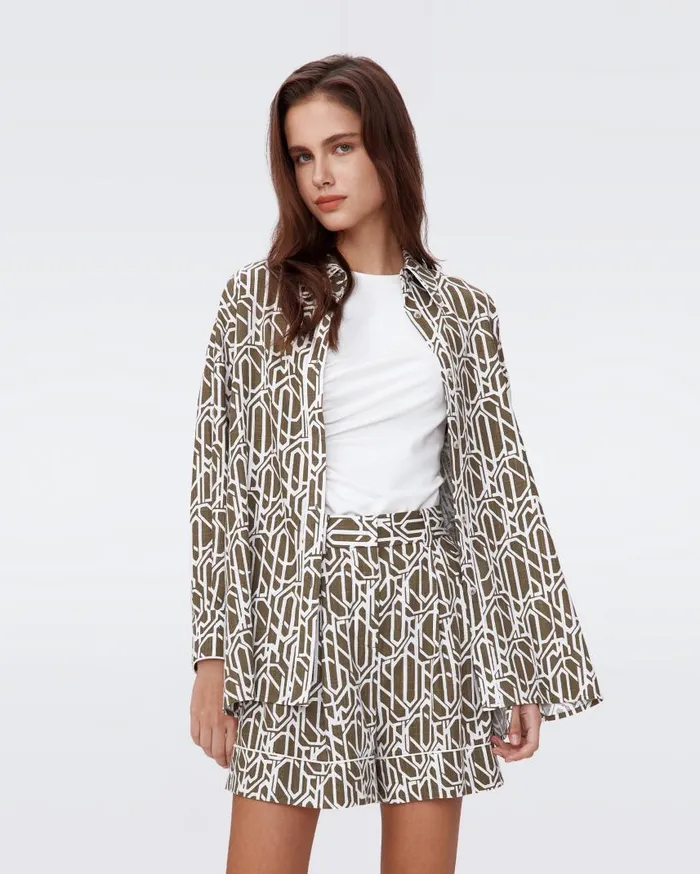 DVF Tops Women Artemis Top Infinite Geo Khaki