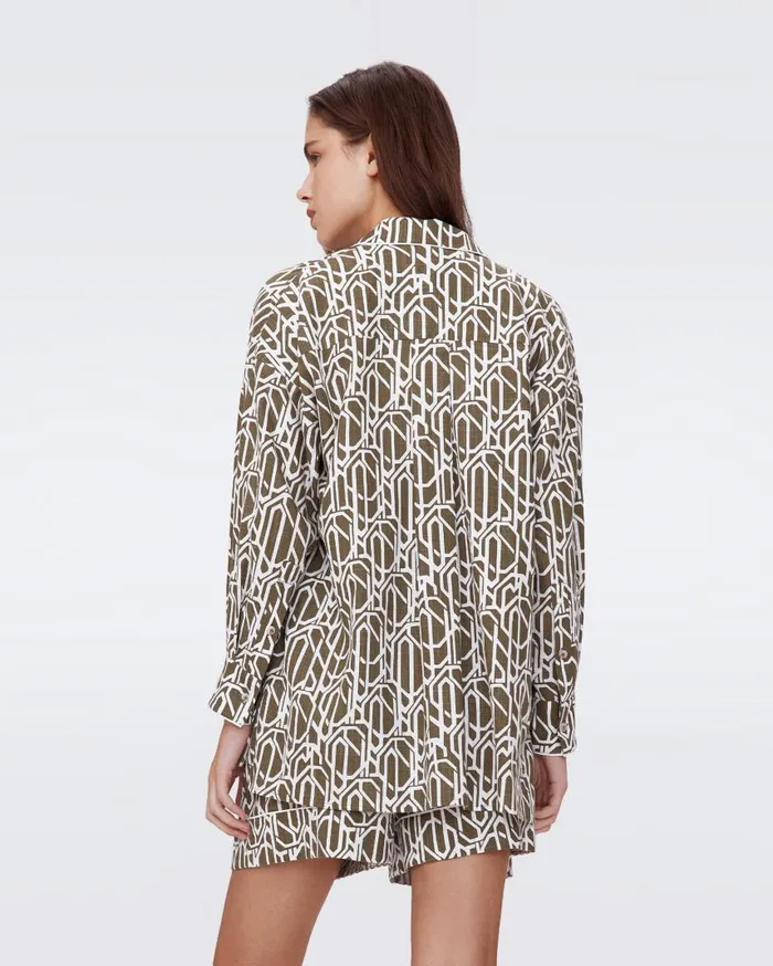 DVF Tops Women Artemis Top Infinite Geo Khaki