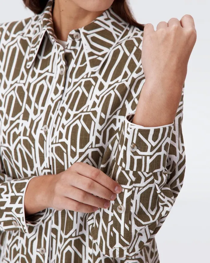DVF Tops Women Artemis Top Infinite Geo Khaki