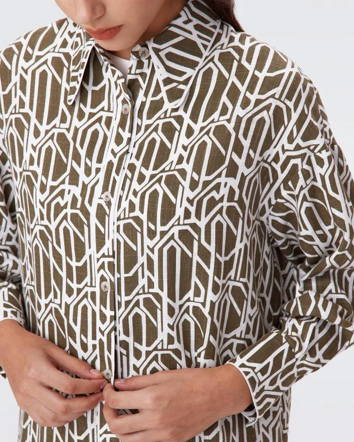 DVF Tops Women Artemis Top Infinite Geo Khaki