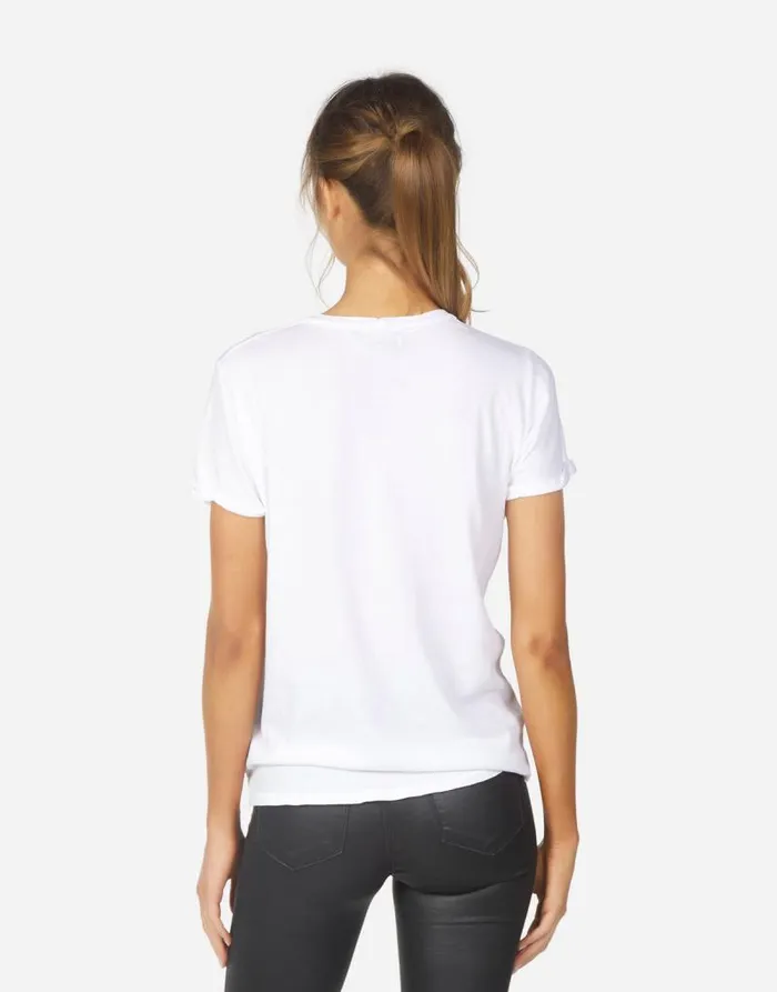 Edda Geo Tiger White Women Lauren Moshi Short Sleeve