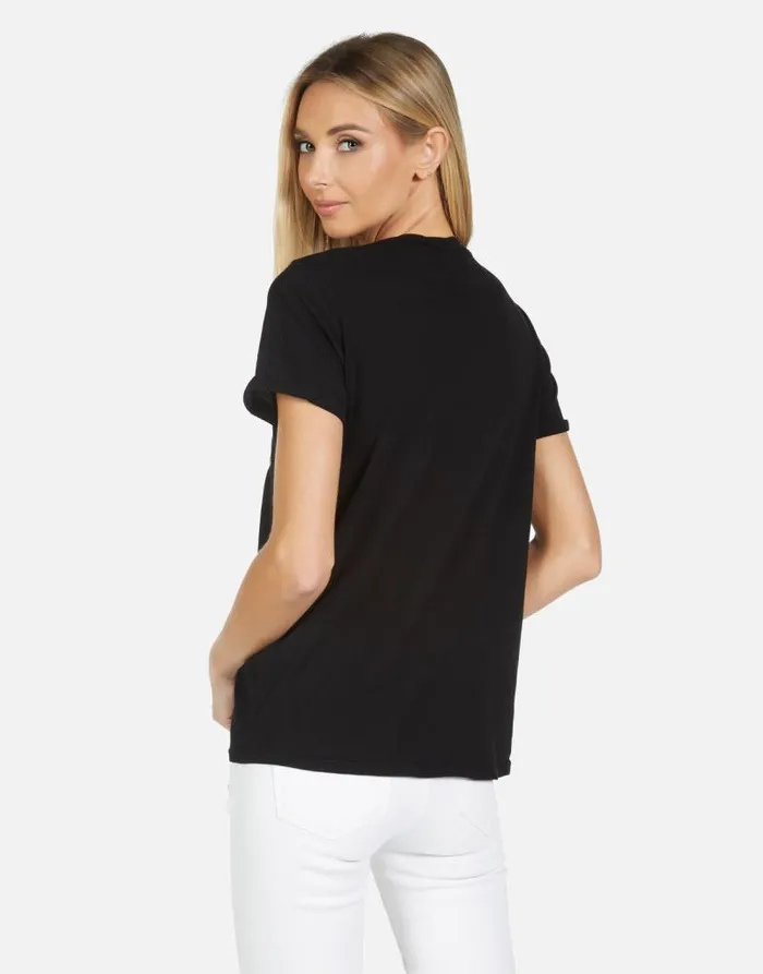 Edda Stripe Skull Black Women Lauren Moshi Short Sleeve