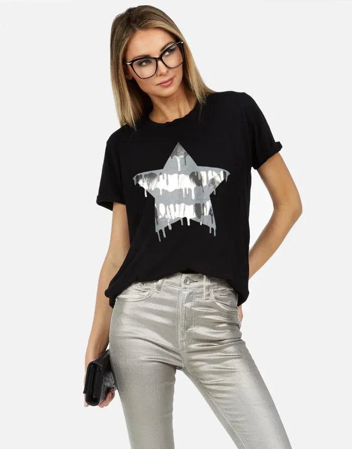 Edda X Dripping Star Black Women Lauren Moshi Short Sleeve