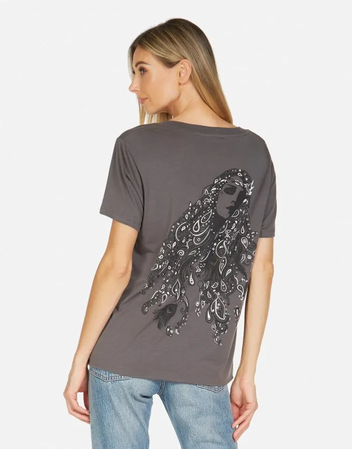 Elara Bandana Gypsy Girl Light Onyx Women Lauren Moshi Short Sleeve