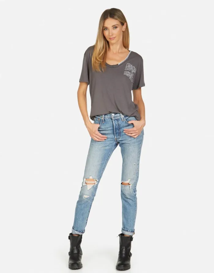 Elara Bandana Gypsy Girl Light Onyx Women Lauren Moshi Short Sleeve