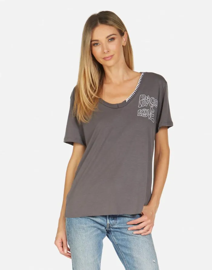 Elara Bandana Gypsy Girl Light Onyx Women Lauren Moshi Short Sleeve