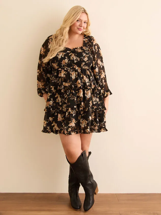 Ellerbina Floral Mini Dress Blackfloral Women Altar039d State Dresses