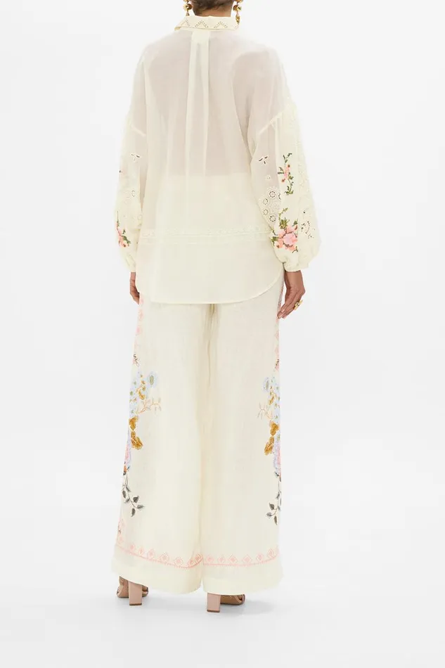 EMBROIDERED BALLOON SLEEVE SHIRT BLOUSE IN HONOUR OF HEIRLOOMS In Honour Of Heirlooms Womens Camilla Blouses and Shirts EMBROIDERED BALLOON SLEEVE SHIRT BLOUSE IN HONOUR OF HEIRLOOMS In Honour Of Heirlooms Womens Camilla Blouses and Shirts