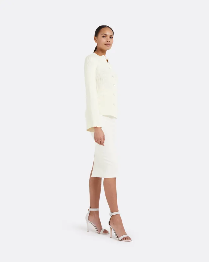 Emilia Ivory Knit Ivory Tops Safiyaa Women