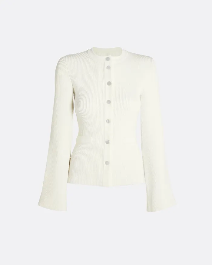 Emilia Ivory Knit Ivory Tops Safiyaa Women