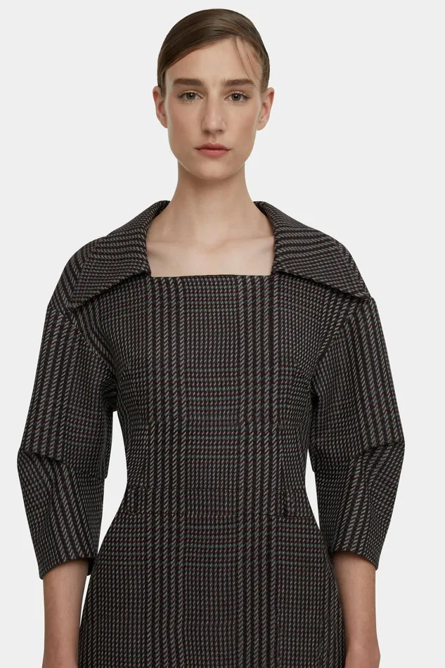 Emilia Wickstead Arete Dress In Prince Of Wales Check Merino Wool Women Dresses Emilia Wickstead Arete Dress In Prince Of Wales Check Merino Wool Women Dresses