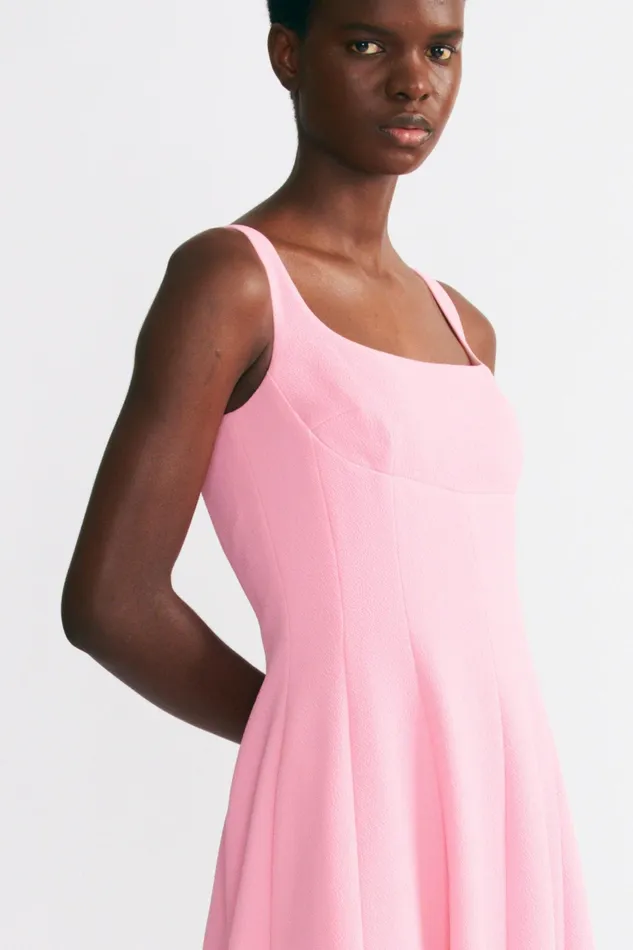 Emilia Wickstead Asia Dress In Pink Double Crepe Women Dresses