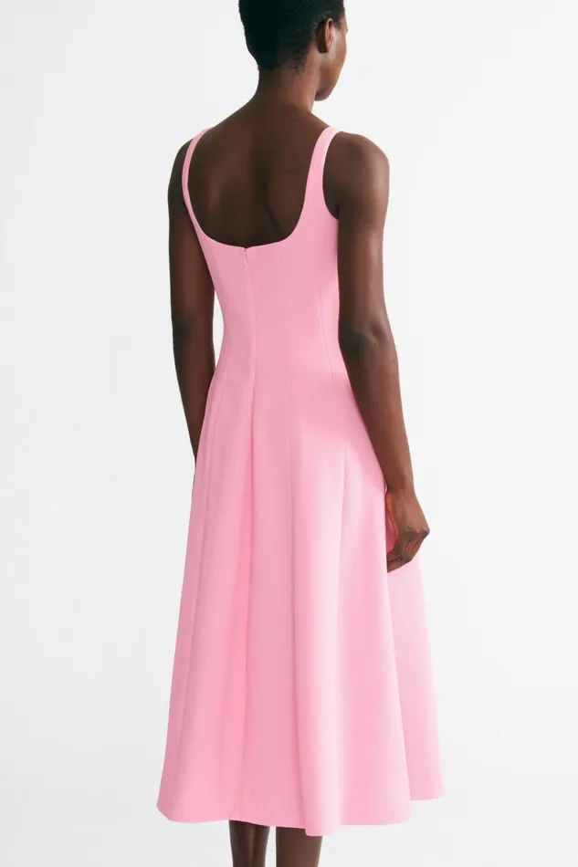 Emilia Wickstead Asia Dress In Pink Double Crepe Women Dresses