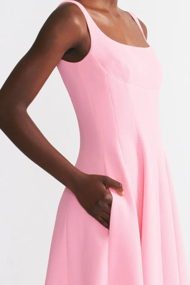 Emilia Wickstead Asia Dress In Pink Double Crepe Women Dresses
