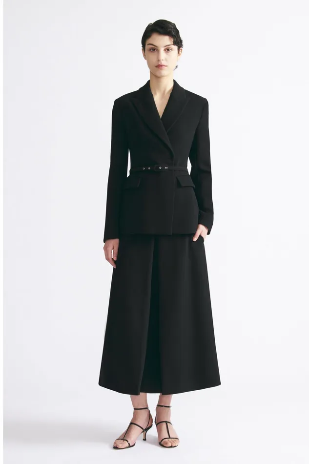 Emilia Wickstead Danya Tailored Jacket In Black Double Crepe Women Jackets And Coats