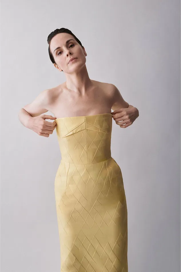 Emilia Wickstead Pola Strapless Dress In Lemon Embossed Cloque Women Dresses Emilia Wickstead Pola Strapless Dress In Lemon Embossed Cloque Women Dresses