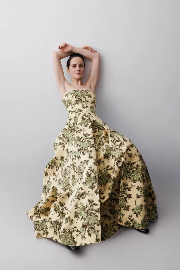 Emilia Wickstead Ragna Gown Green Rose Floral Print Taffeta Faille Women Gowns Emilia Wickstead Ragna Gown Green Rose Floral Print Taffeta Faille Women Gowns