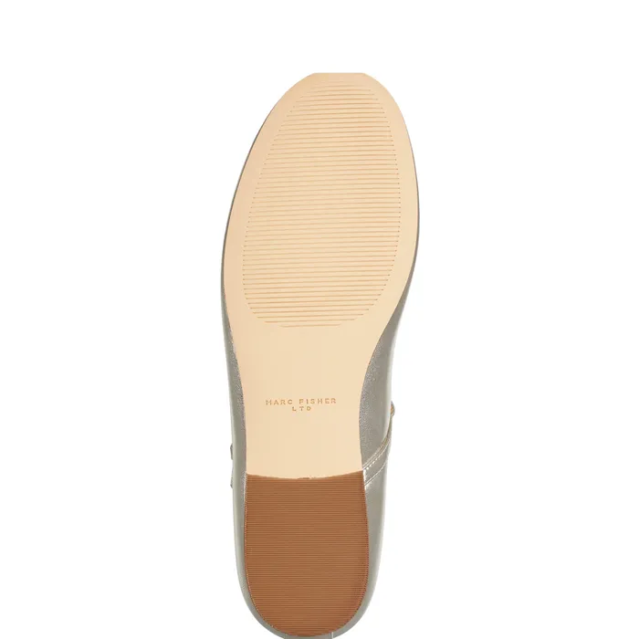 Espina Ballet Flat Platino Leather Loafers and Flats Marc Fisher Women