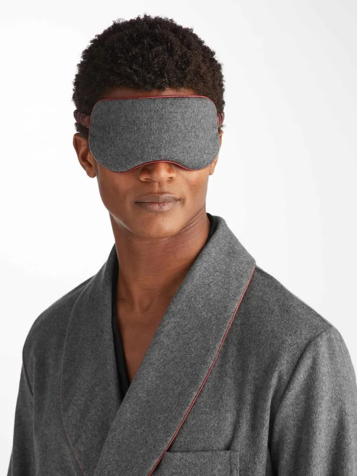 Eye Masks MenWomen Derek Rose Eye Mask Duke Cashmere Charcoal