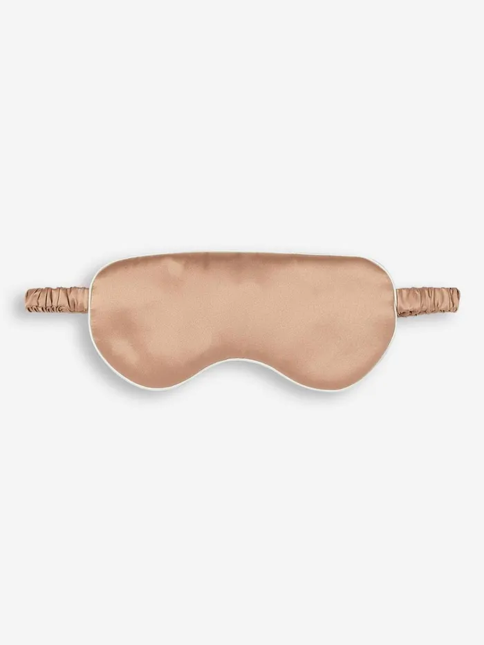 Eye Masks WomenMen Derek Rose Eye Mask Bailey Silk Satin Bronze