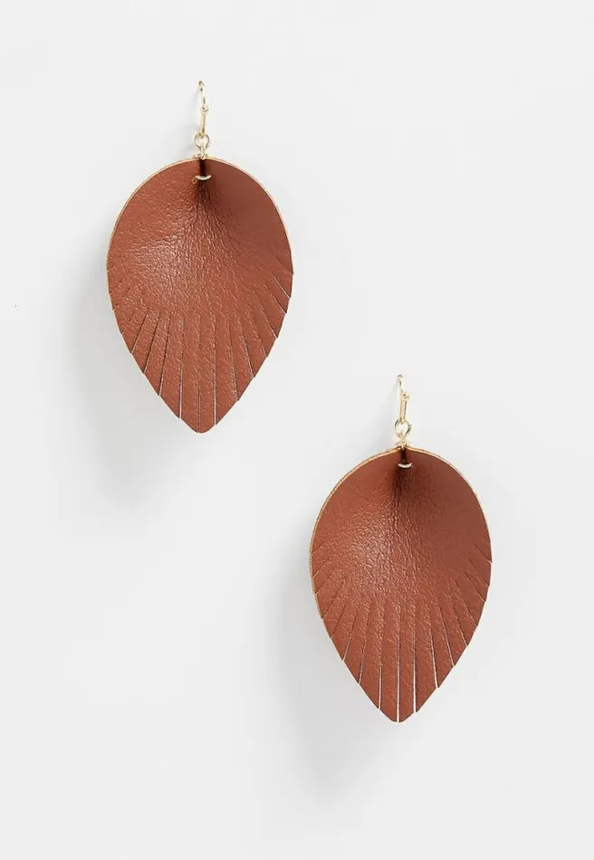 Faux Leather Drop Earrings Women Maurices Jewelry