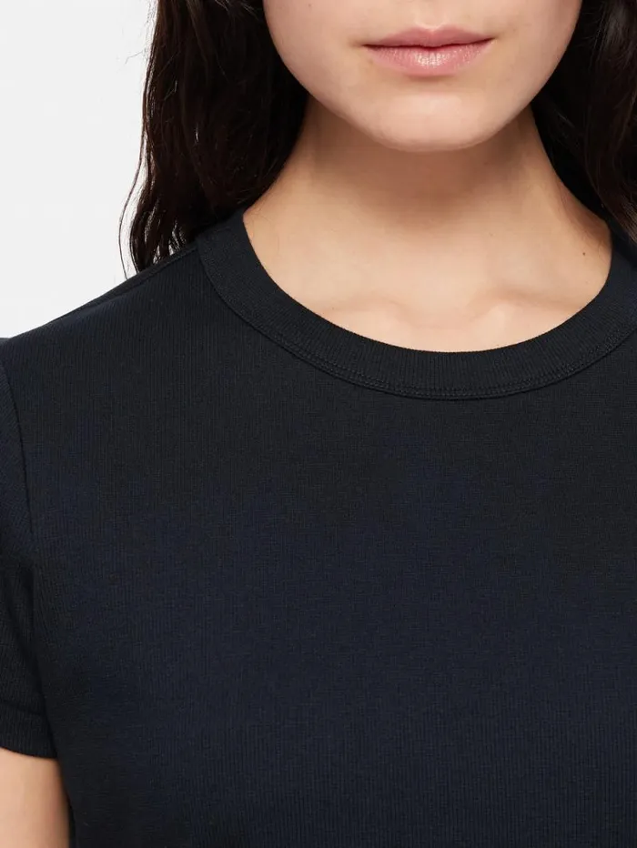 Fine Cotton Tee Navy Women Jigsaw Suits and Tailoring