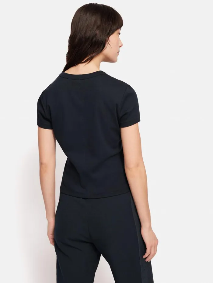 Fine Cotton Tee Navy Women Jigsaw Suits and Tailoring