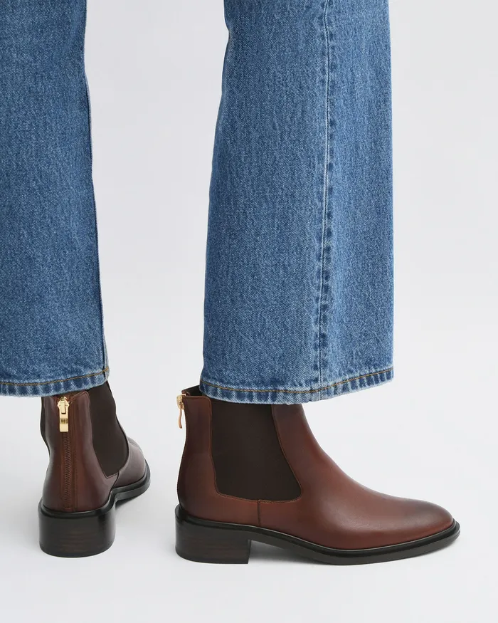FLAT BOOTS Melrose flat ankle boots chestnut leather 8211 jomercer Women FLAT BOOTS Melrose flat ankle boots chestnut leather 8211 jomercer Women