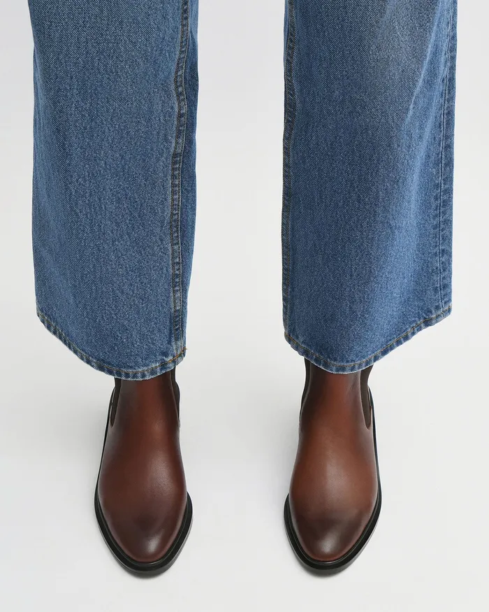 FLAT BOOTS Melrose flat ankle boots chestnut leather 8211 jomercer Women FLAT BOOTS Melrose flat ankle boots chestnut leather 8211 jomercer Women