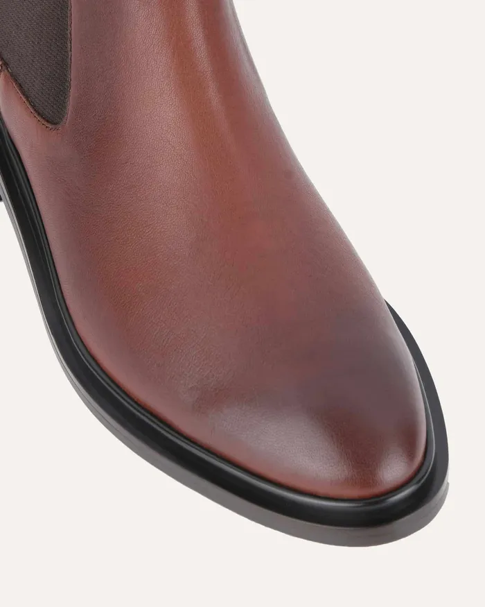 FLAT BOOTS Melrose flat ankle boots chestnut leather 8211 jomercer Women FLAT BOOTS Melrose flat ankle boots chestnut leather 8211 jomercer Women