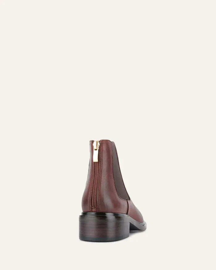 FLAT BOOTS Melrose flat ankle boots chestnut leather 8211 jomercer Women FLAT BOOTS Melrose flat ankle boots chestnut leather 8211 jomercer Women