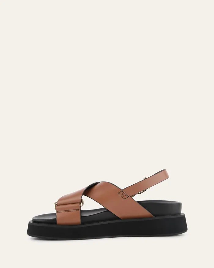 FLAT SANDALS Women jomercer Marley flat sandals dark tan leather FLAT SANDALS Women jomercer Marley flat sandals dark tan leather