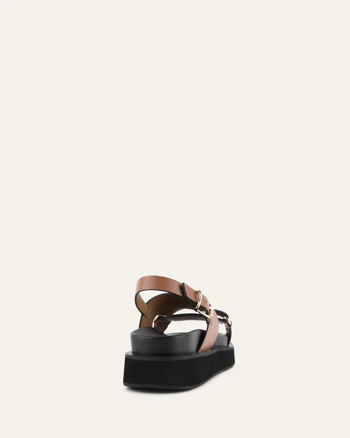 FLAT SANDALS Women jomercer Marley flat sandals dark tan leather FLAT SANDALS Women jomercer Marley flat sandals dark tan leather