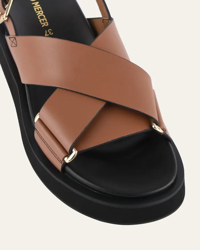 FLAT SANDALS Women jomercer Marley flat sandals dark tan leather FLAT SANDALS Women jomercer Marley flat sandals dark tan leather