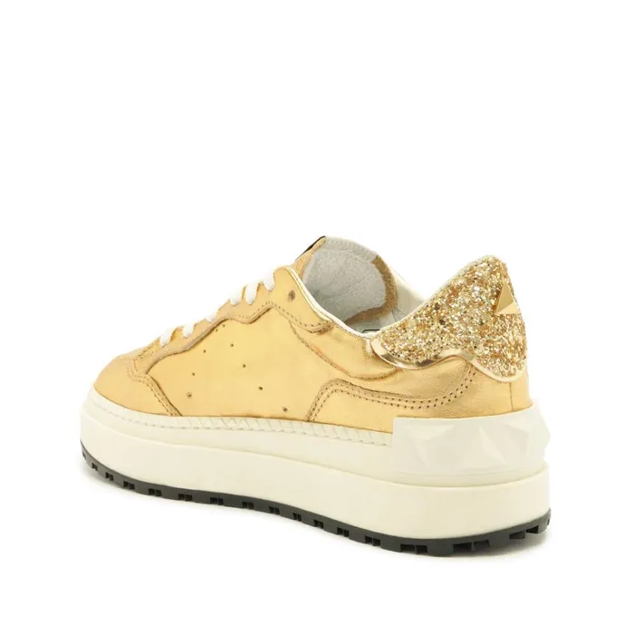 Flats STBOLD Leather Sneaker Gold Schutz Shoes Sneakers