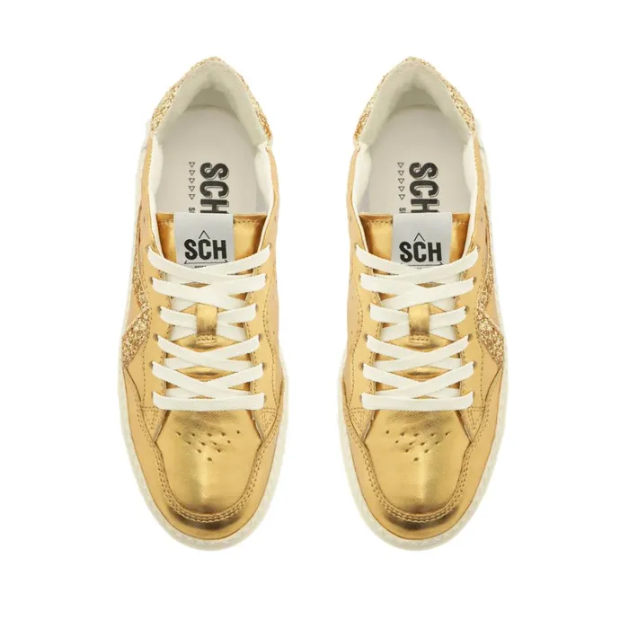 Flats STBOLD Leather Sneaker Gold Schutz Shoes Sneakers