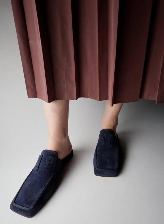 Flats Women Tibi Suede Granger Slide