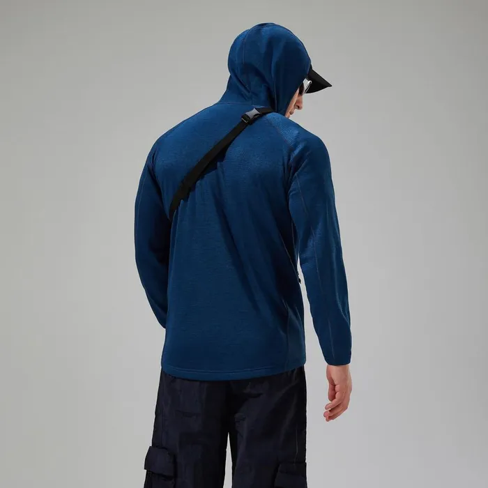 Fleece Men Berghaus URB Spitzer InterActive Hooded Fleece Jacket 8211 TurquoiseBlue