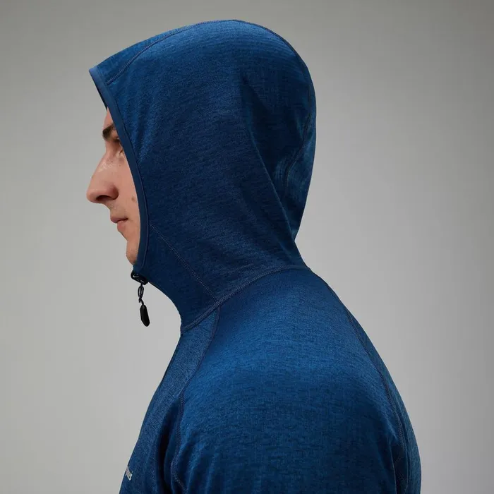 Fleece Men Berghaus URB Spitzer InterActive Hooded Fleece Jacket 8211 TurquoiseBlue
