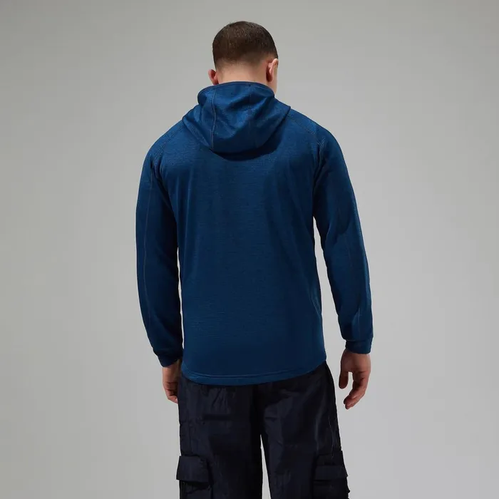 Fleece Men Berghaus URB Spitzer InterActive Hooded Fleece Jacket 8211 TurquoiseBlue